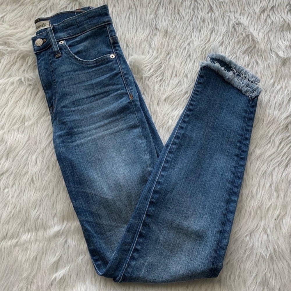 Madewell 10” High Rise Skinny Raw Hem jeans
